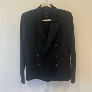 Barneys New York Classic Double Breasted Career Women’s Blazer Jacket Sz 10 Blk